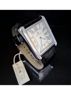 ⭐ Brand New 40mm Pablo Raez Must Tank Leather Men's Watch